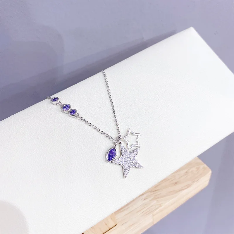 

Korean Diamond-Embedded Fashion All-Match Necklace New XINGX Pendant Girls Necklace Zircon Holiday Gift Clavicle Chain Wholesale