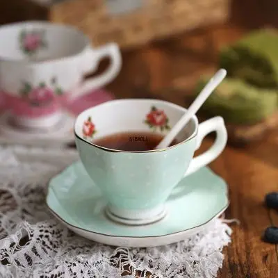 

NoEnName_Null 180ML, Fine Bone China Coffee Cup and Saucer and Spoon, Funny Fashion Design, Cafe Espresso Cup, European Coffee