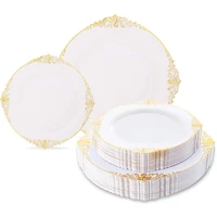 20 disposable dinner plates 7 5in 10 25in white plastic dinner plates high quality dinner plates suitable for wedding parties