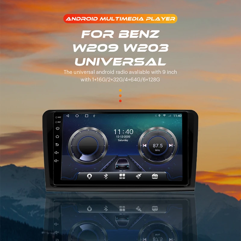 Автомобильный мультимедийный плеер AKAMATE универсальная Автомагнитола для BENZ W209