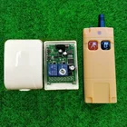 Беспроводные переключатели дистанционного управления 12 в 24 в 36 в 48 В постоянного тока 2-Канальный Релейный радиорелейный приемник передатчик дальнего действия 1000 м Мгновенный Переключатель с фиксацией