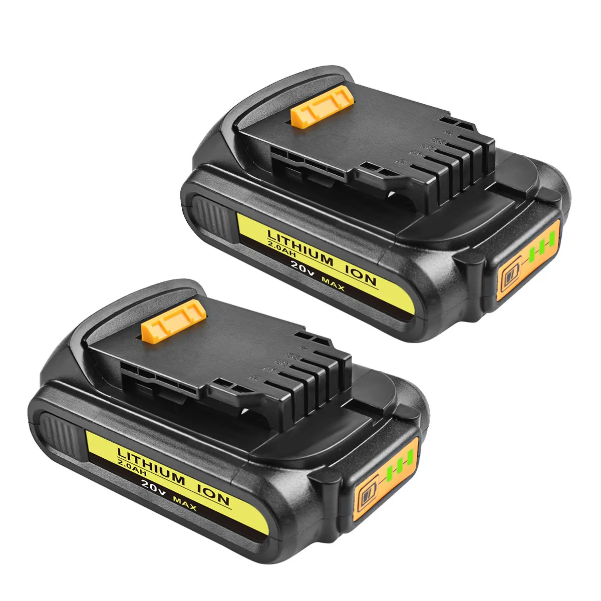 Bonadget 20V 2.0Ah для DeWalt DCB200 Перезаряжаемые Замена DCB181 DCB182 DCB204 DCB101 DCD996 DCF885 Мощность