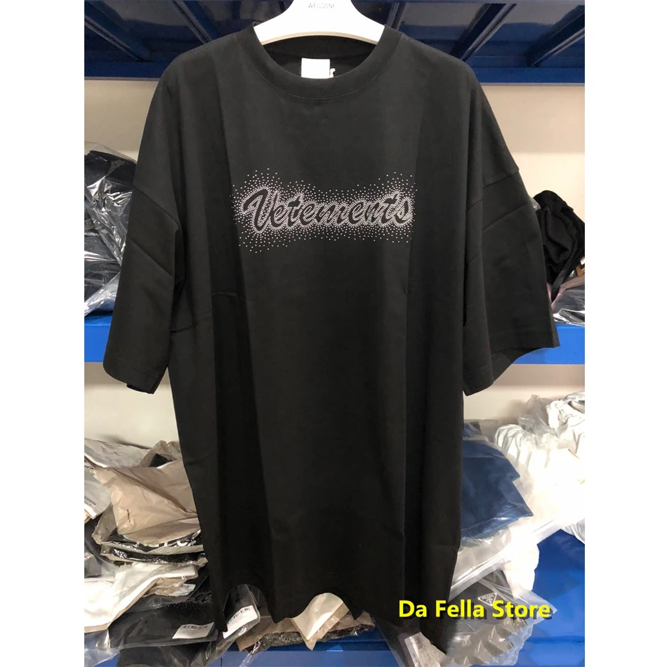 2020 Мужская и женская футболка VETEMENTS блестящие футболки Vetements лето-весна VTM топы в