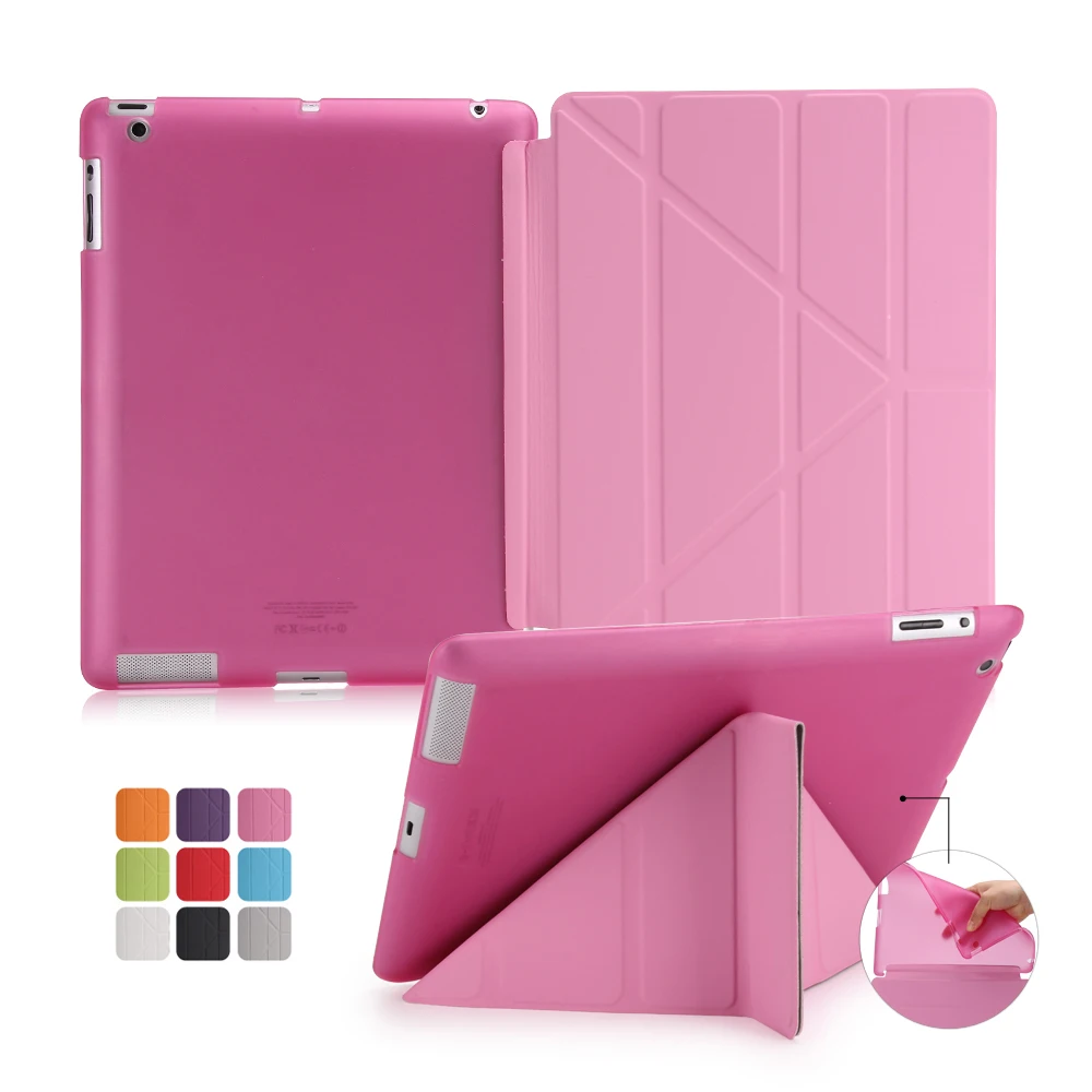 

Чехол для Apple ipad 4, 3, 2, чехол из искусственной кожи + мягкий умный чехол из ТПУ с автоматическим спящим режимом для ipad 2, ipad 3, ipad 4, чехол