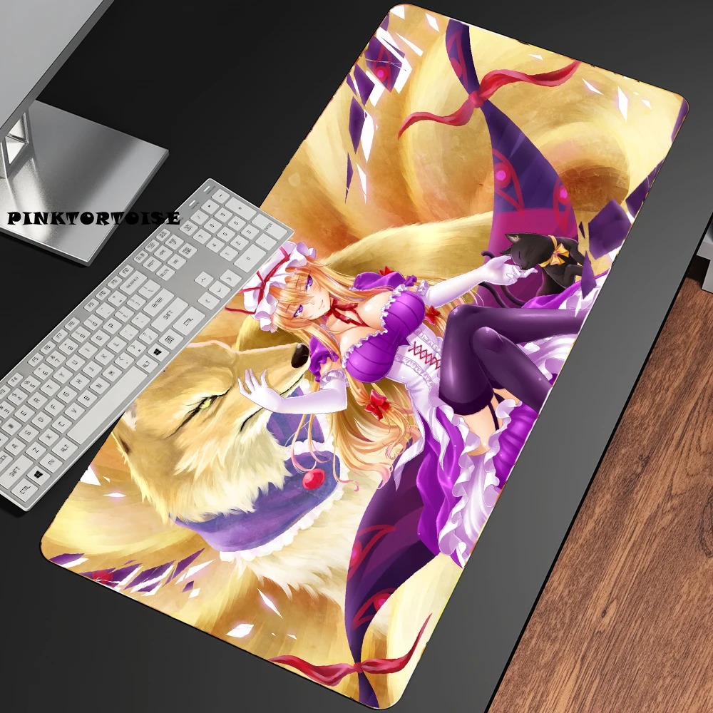 Коврик для мыши pinktorв стиле аниме touhou, Юкари Якумо, HD-печать, компьютерный коврик для мыши с блокировкой края, клавиатура, Настольный коврик ...
