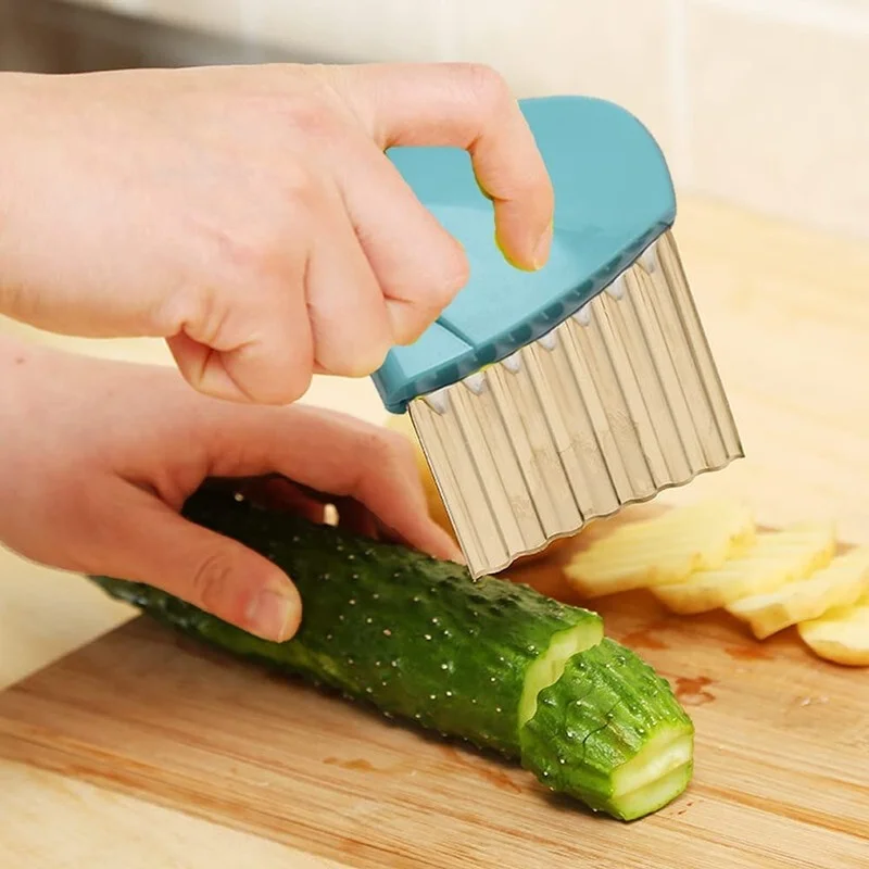 Кухонный Безопасный нож для картофеля фри мерцания из нержавеющей стали | Дом и