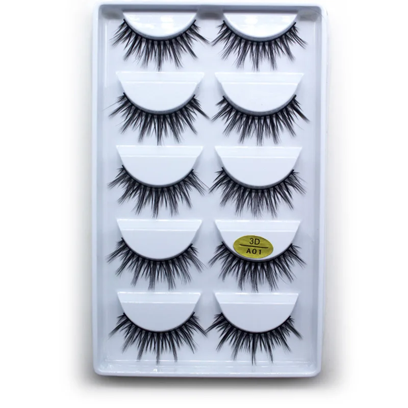 Накладные ресницы из синтетических волос 5 пар A06 | Красота и здоровье