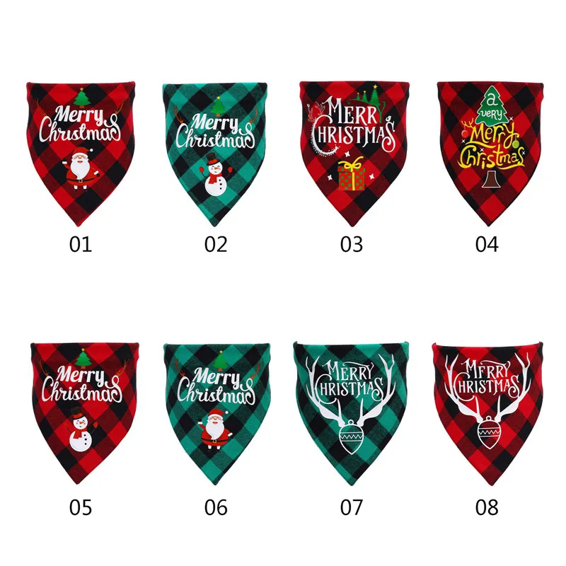 

Треугольный шарф в красную и черную клетку в рождественском стиле