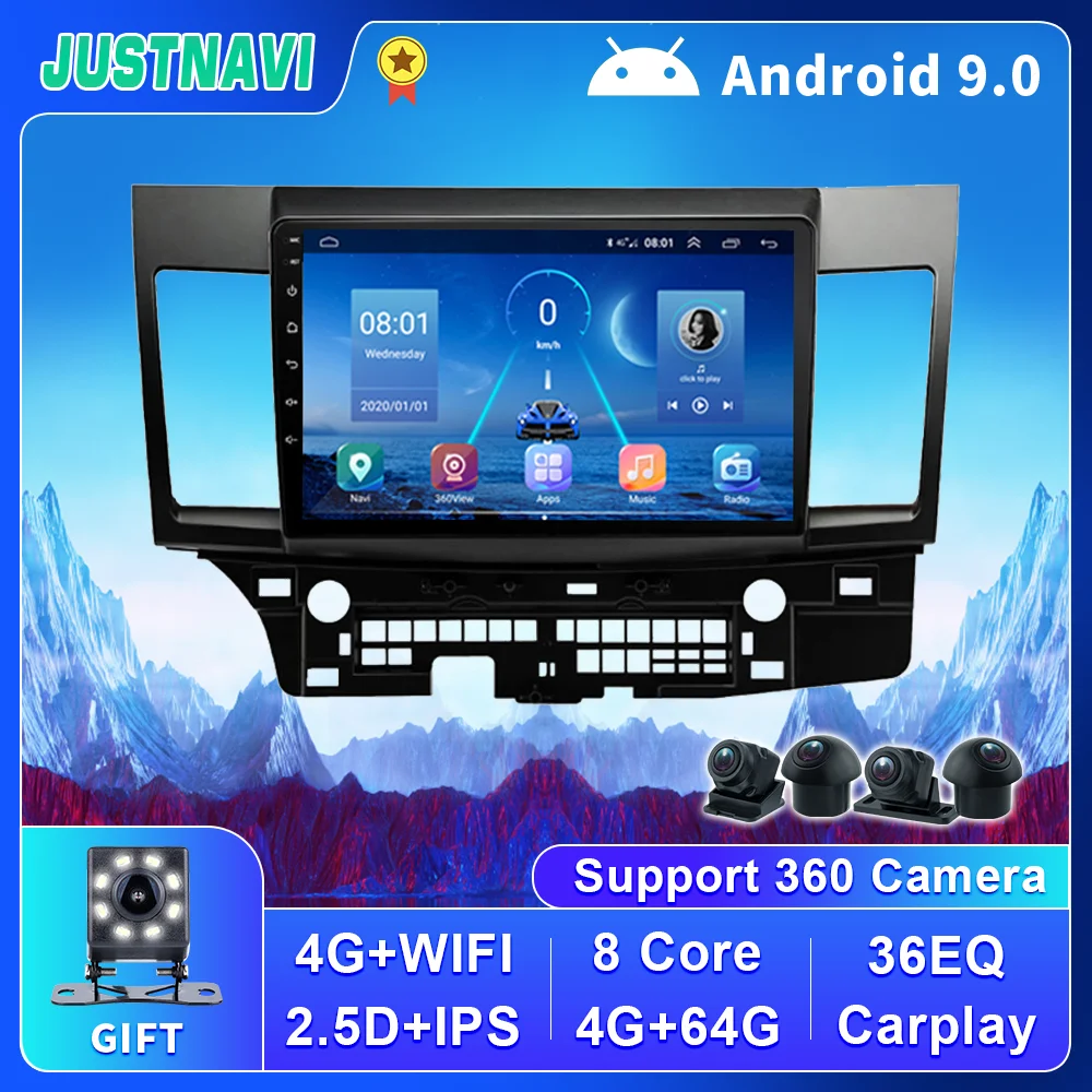 

For Mitsubishi Lancer 2007-2012 Car Radio Android 2 DIN Audio Multimedia Bluetooth 4G Card Slot WIFI Carplay IPS Touch Screen