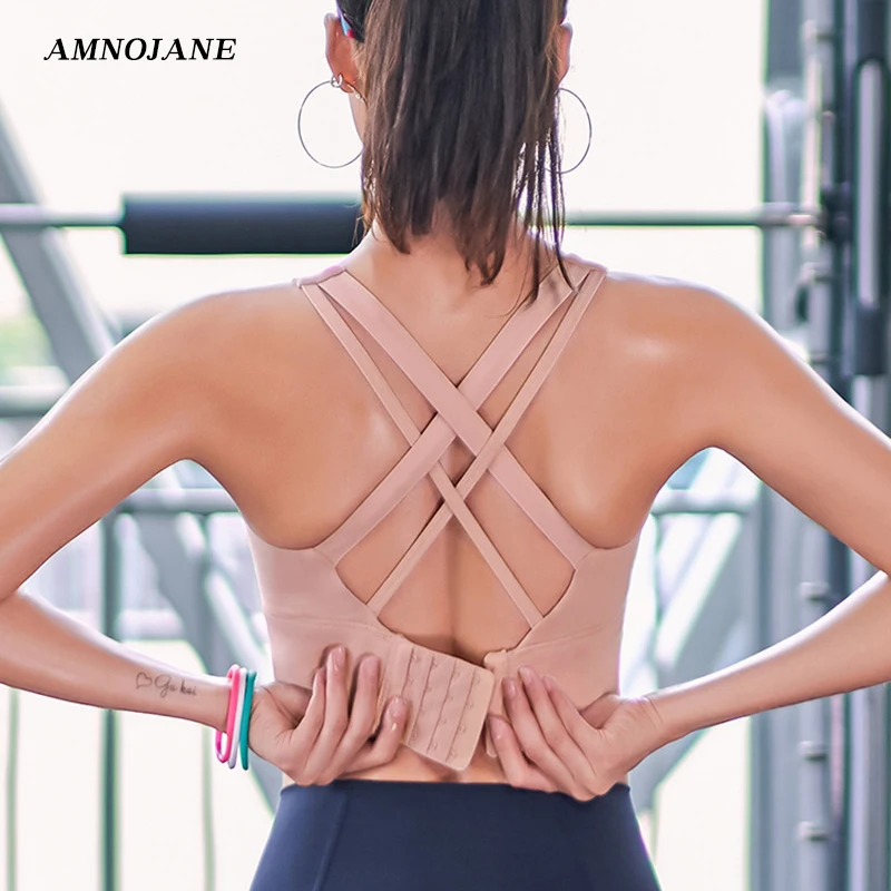 Для женщин спортивном зале уплотненный спортивный бюстгальтер размера плюс