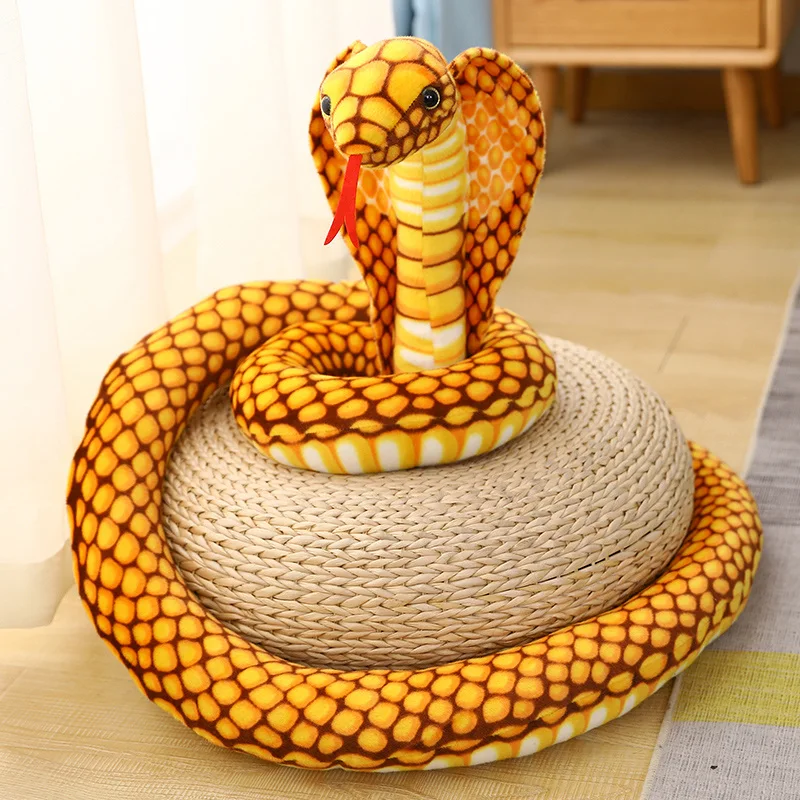 

New Arrival Simulation Snake Plush Toys Lifelike Giant Stuffed Animal Snake Cobra Python Soft Dolls Bithday Gifts Home