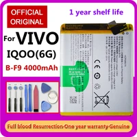 new 100 original high capacity b f9 battery for vivo iqoo6g 4000mah smartphone replacement batteries with tool gift