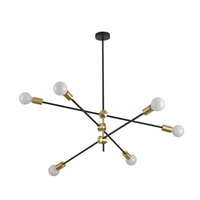 black with gold color adjustable metal joint modern hanging ceiling lamps lustre nordic replica design decoration