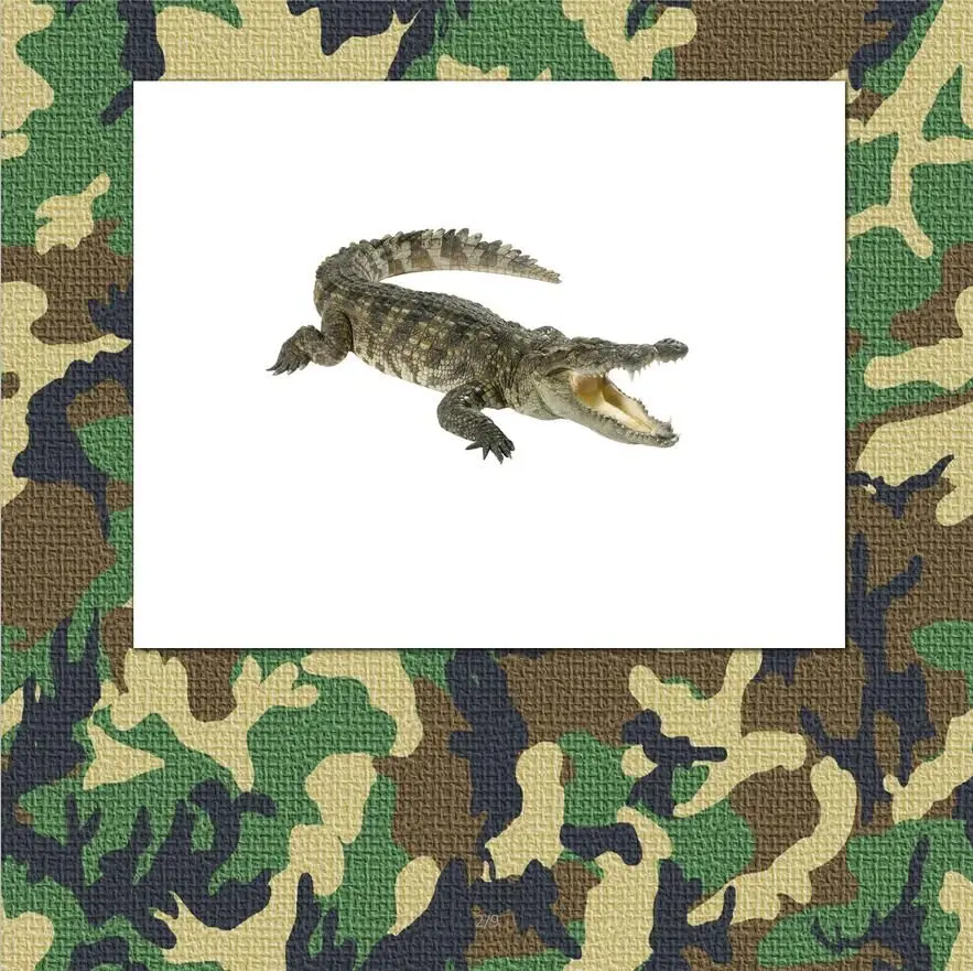 

8x8FT Camouflage Military Pattern Crocodile Aligator Custom Photo Studio Backgrounds Backdrops Vinyl 240cm x 240cm