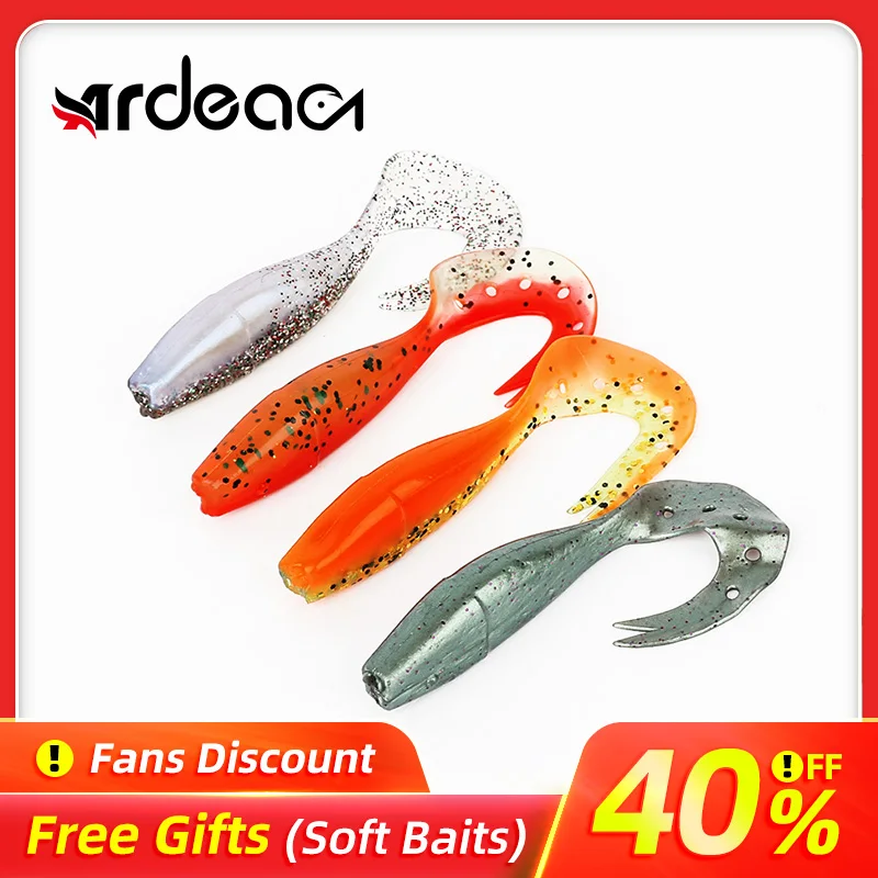 

Ardea Soft Lure 4pcs 90mm 7.7g Curly Simulation Silicone Artificial Worm Double Color Swimbait Bait Fishing Tackle