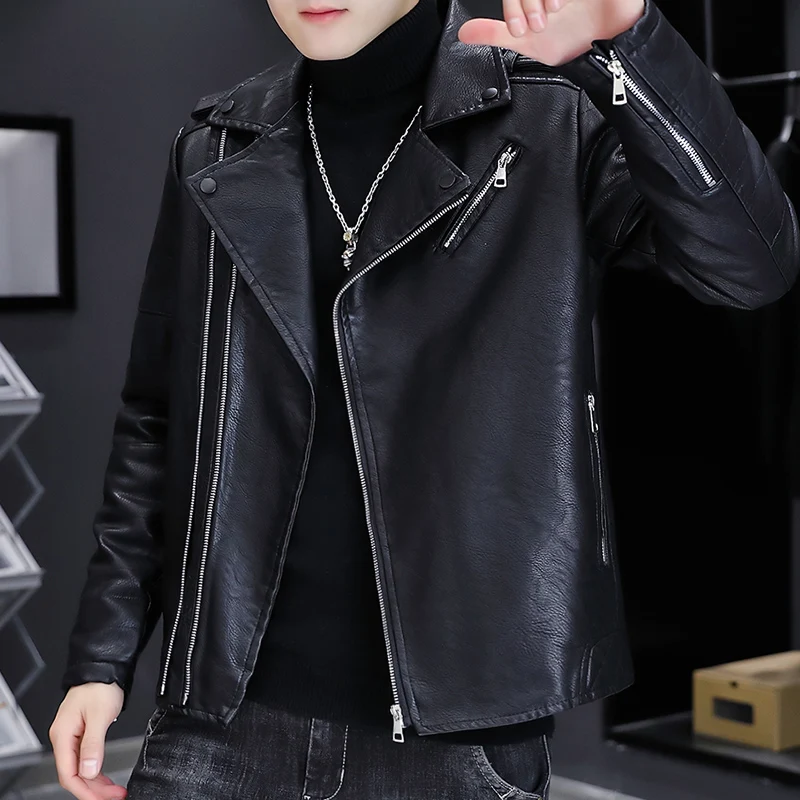 Мужские куртки и пальто в стиле ретро 2022 кожаная куртка Мужская мотоциклетная