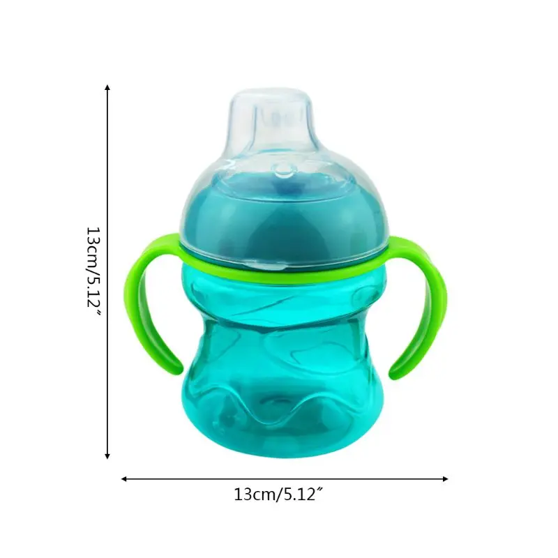 

200ML new Baby Feeding Bottle Cups Handle Leak Proof Toddler Weaning Drinking Bottle