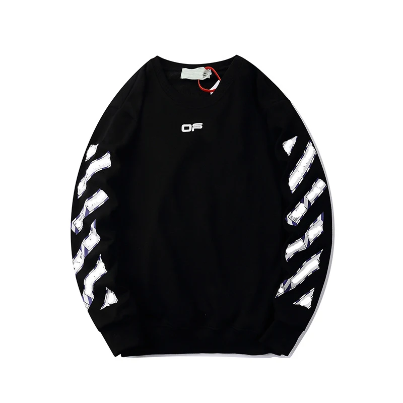 

Роскошная дизайнерская толстовка унисекс со стрелками, модная брендовая толстовка унисекс с логотипом черного и белого цвета, мужская и же...