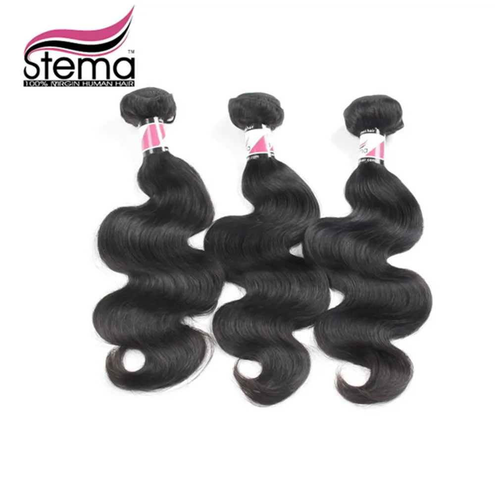 Малазийские волнистые пучки волос Stema 10-40 дюймов человеческих 100% Реми