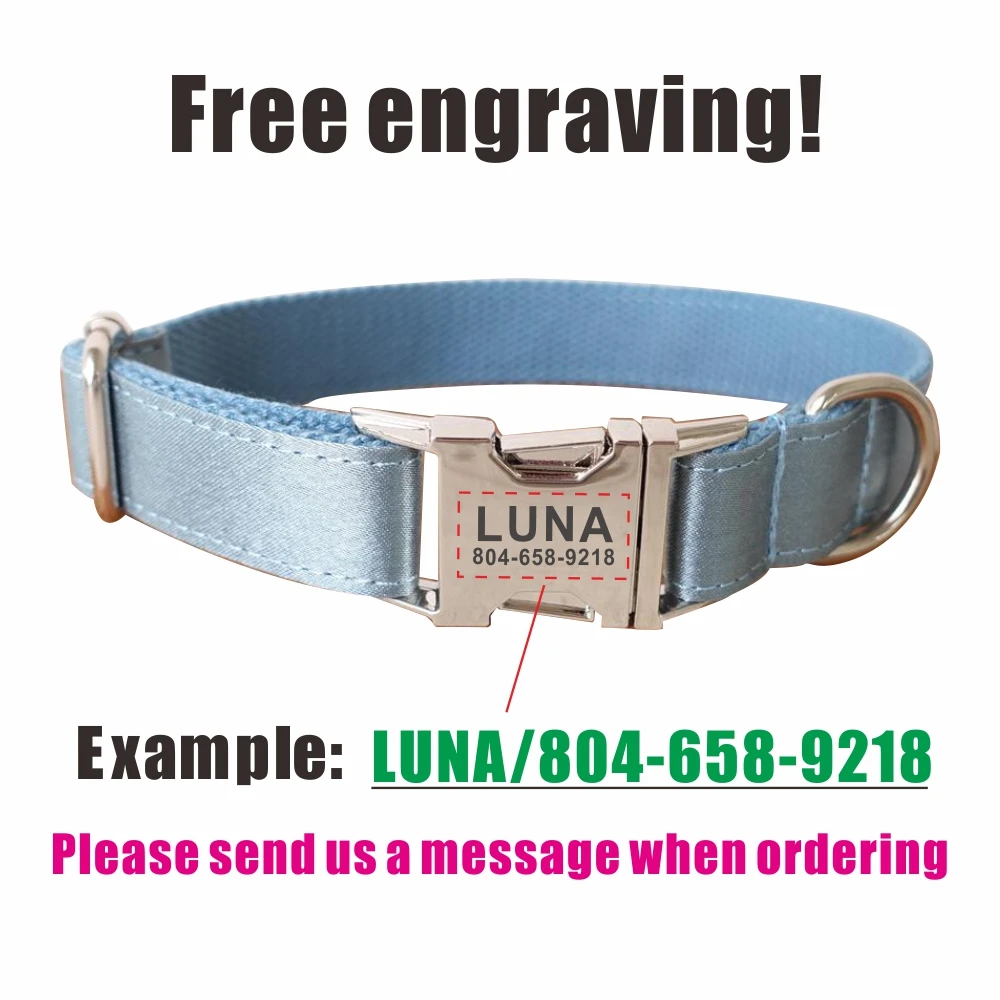 Персонализированный ошейник для собак домашних питомцев с бесплатной