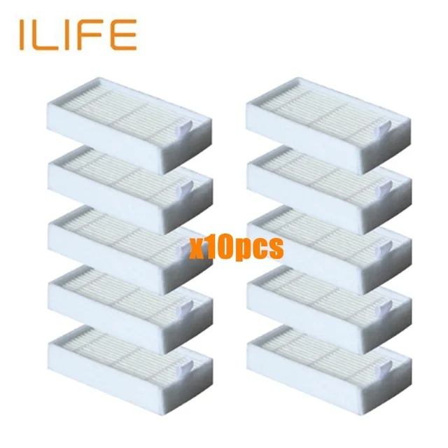 10 Для ILIFE V50 V55 V5 V5s V3 V3s V5 Pro X5 V5s Pro Запчасти для пылесоса боковая щетка Hepa фильтр Швабра Ткань Пылезащитный фильтр Волшебная паста - Цвет: 10