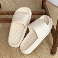 solid colorins stylish coolslippers for ladies withthick soles and non slip and odor proof bathroom slippers for couples at home