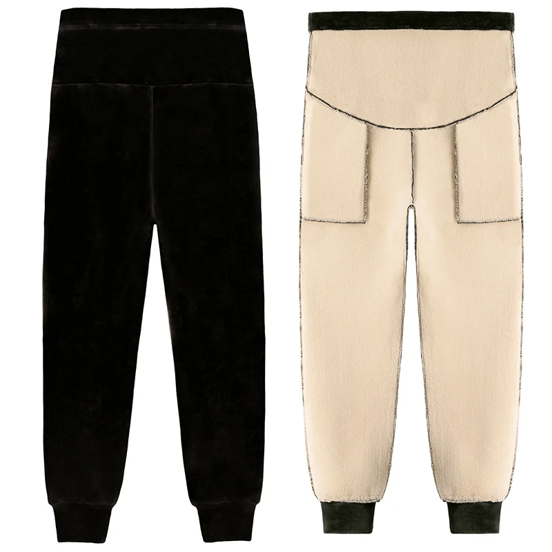 

9821# Winter Thicken Warm Plus Velvet Maternity Pants Sports Casual Belly Pants Clothes for Pregnant Women Pregnancy Trousers