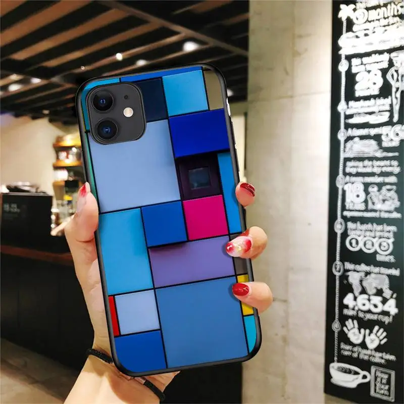 

3d Colorful Block Phone Case For Iphone Case 5 5s se 6 6s 7 8 11 12 X Xs Xr Pro Plus Max Mini Cover