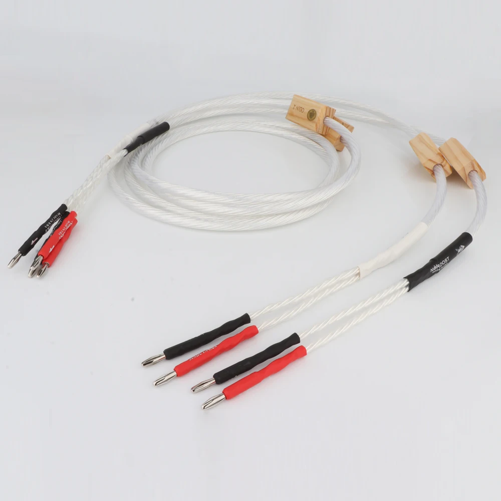 

Pair ODIN2 Super HIFI Speaker Cable Silver Plated Loudspeaker Cable HIFI With Banana Plug Audiophile Cable For Home Theater HIFI