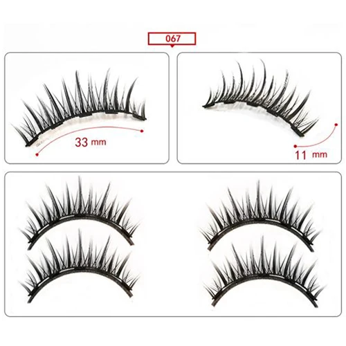Magnetic Lashes 067 Блеск-сказка 3D магнитный Набор ресниц синтетические волокна Накладные ресницы с магнитной подводкой для глаз магнит синтетические ресницы - Цвет: Magnetic Lashes 067