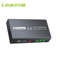 linkfor 1 in 2 out hdmi compatible splitter support 4k60hz yuv 444 and hdr audio video hdmi compatible distribution amplifier