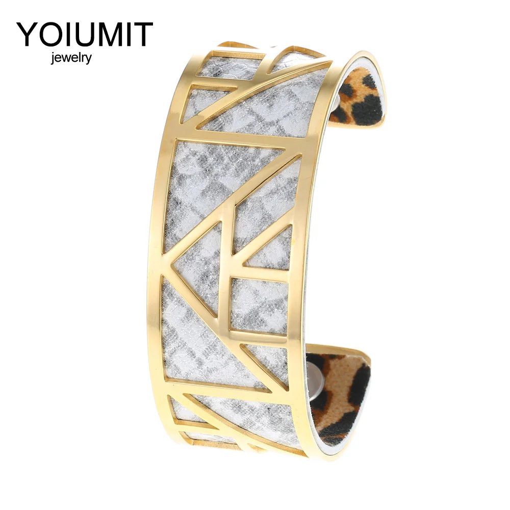 Cremo манжета золотые браслеты для женщин Bijoux Yoiumit браслет из нержавеющей стали Manchette Femme Сменные кожаные ювелирные изделия