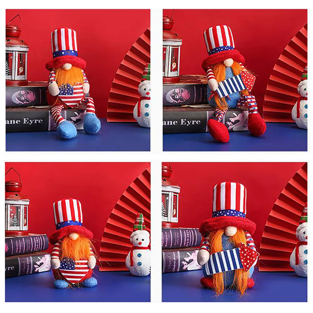 Патриотические плюшевые гномы кукла без лица игрушка фигурка украшение