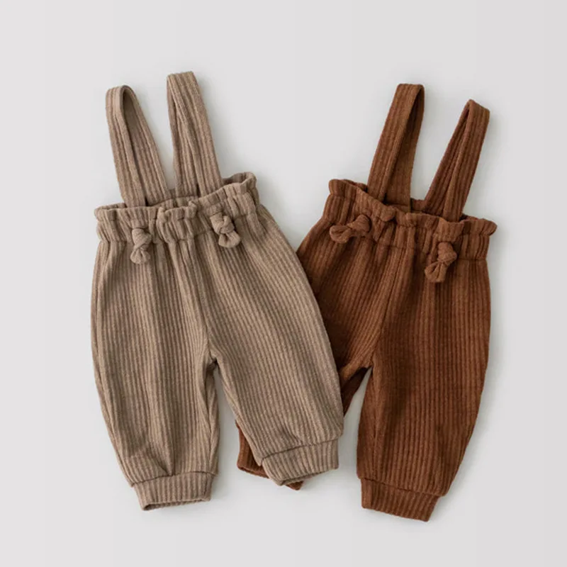 

2022 Spring Kids Pants Corduroy Boys Jumpsuits Girls Overall 0-2y Baby Girl Trousers Clothes Newborn Boys Girls Pants Autumn