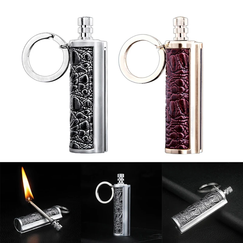 

Jones Sale Permanent Match Keychain Lighter Waterproof Metal Emergency Flint Matchstick Fire Starter Kerosene Refillable Lighter