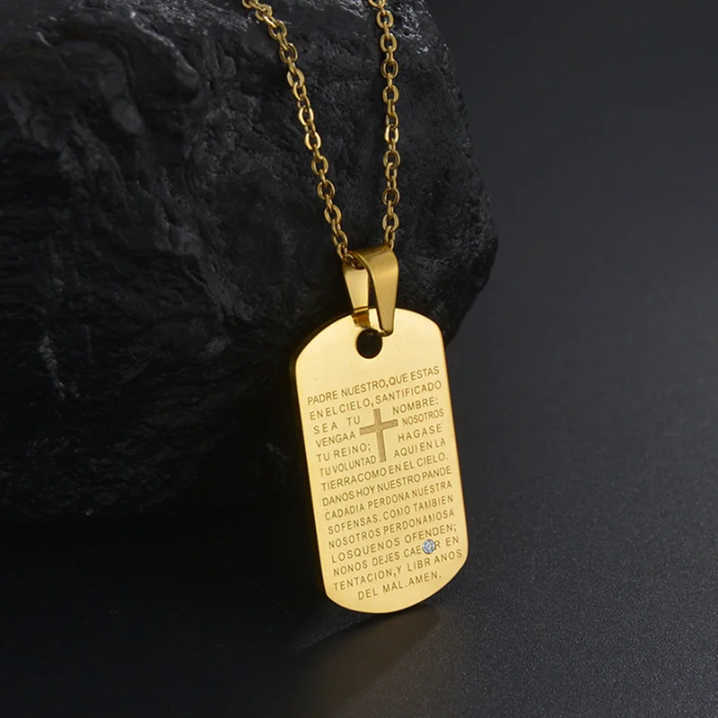 Ожерелье для мальчиков с подвеской-крестом из нержавеющей стали | Украшения и