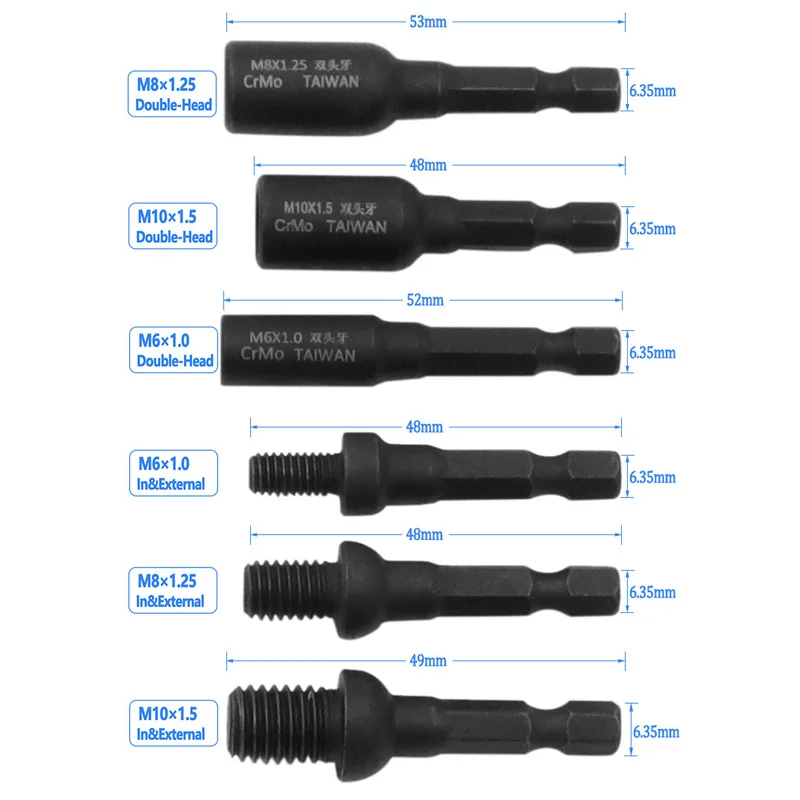 URANN 1pcs M6 M8 M10 6.35mm Hexagon Nut Driver Socket Bits Wrench Screwdriver Hex Socket Bit for Screw Driver Handle Tools images - 6