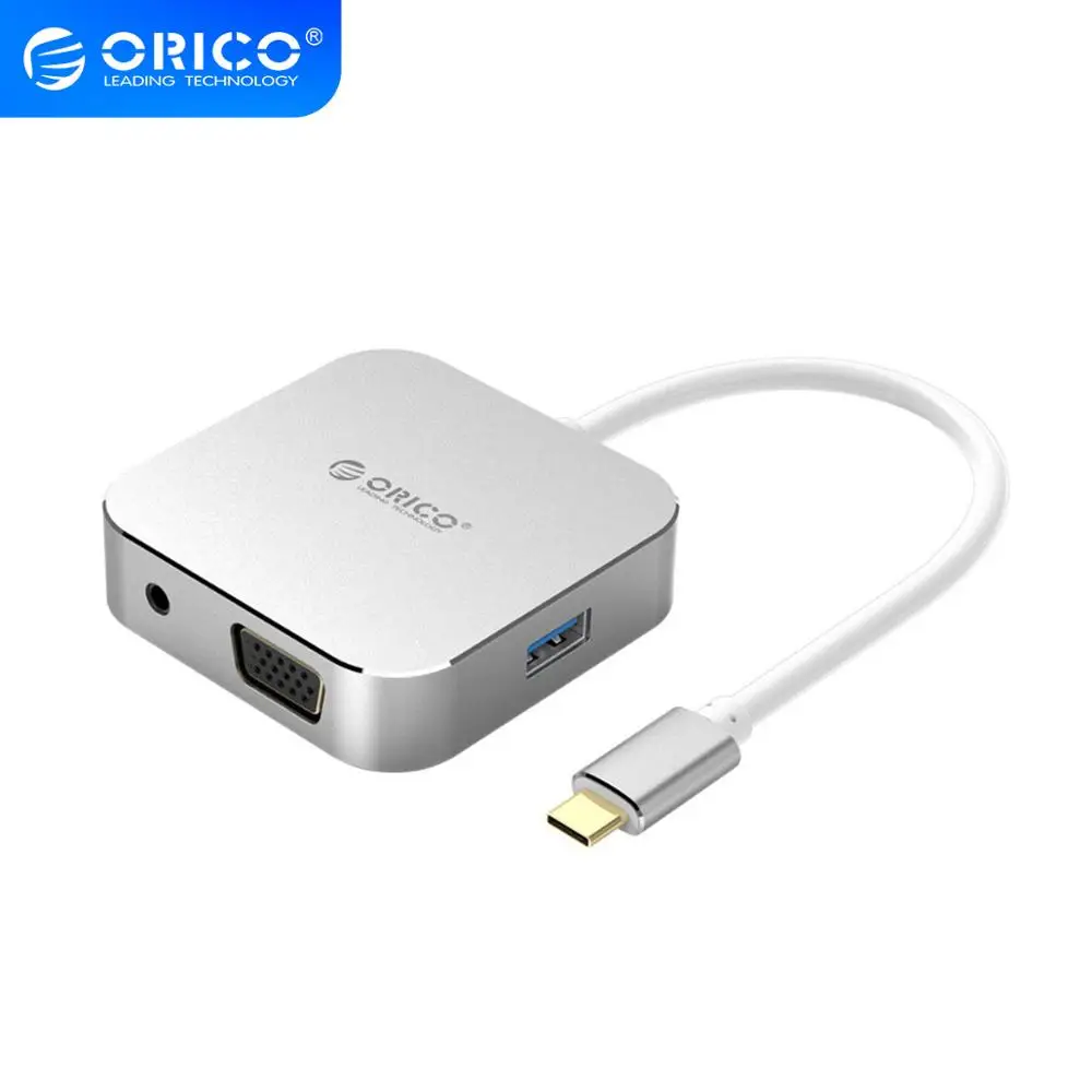 ORICO USB Type C к HDMI совместимый VGA Аудио USB3.0 адаптер док станция для MacBook Samsung Galaxy S10 3 0