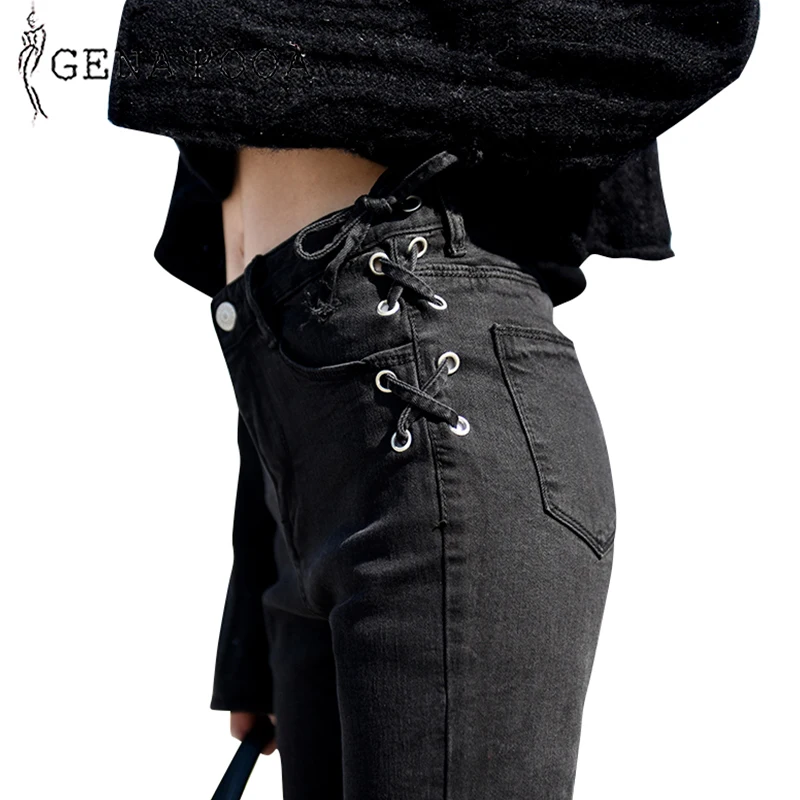 Джинсы Genayooa женские с завышенной талией облегающие брюки карандаш из денима