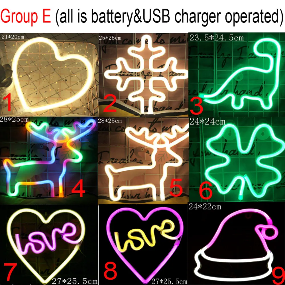 Подвесной неоновый светильник милый Рождественский настенный декоративный с