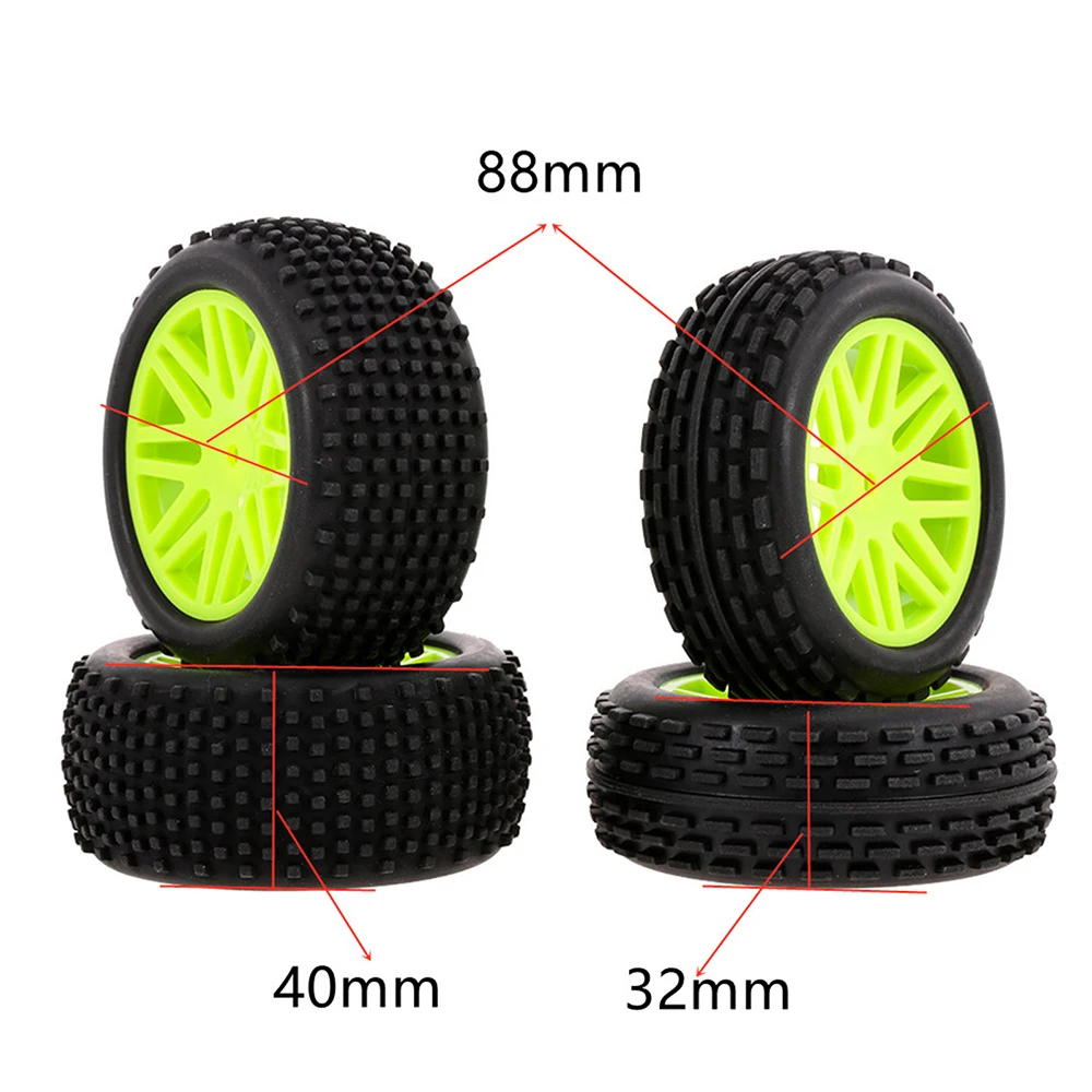 Ruedas de Buggy todoterreno de 88/75mm, bujes hexagonales de 12mm para Wltoys 144001 1/14 1/16 1/10 Axial Scx10 Traxxas Trx-4 Tamiya RC-4