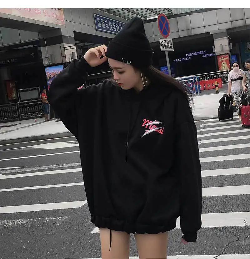 Осенние женские толстовки пуловер B толстовки Harajuku унисекс толстовки Femmes джемпер женский Вышивка Тигр печати mujer с капюшоном