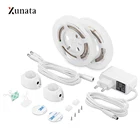 Светодиодная ленсветильник с датчиком движения, 12 В, 1,2 м, водонепроницаемая, с таймером автоматического отключения