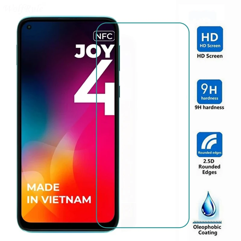 

For Vsmart Joy 4 NFC Tempered Glass For V Smart Joy 4 9H Premium Screen Protector Toughened Glass Film Joy4 Guard Shield Cover