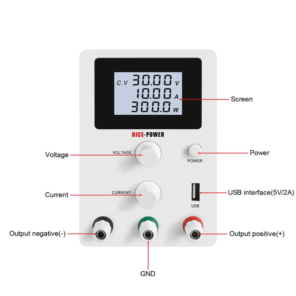 Мини DC Питание 30V 10A Регулируемый 60V 5A USB цифровой импульсный источник Напряжение регулятор стабилизаторы ремонт ноутбуков паяльная источник