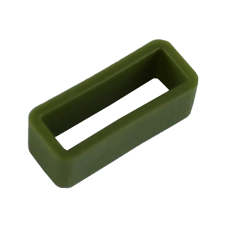 ArmyGreen Watchbands Strap Loop ring Silicone Rubber Watch Bands Holder Locker Wrist Watch Accessorie 14 16 18 20 22 24 26mm(2 packs - Цвет ремешка: ArmyGreen