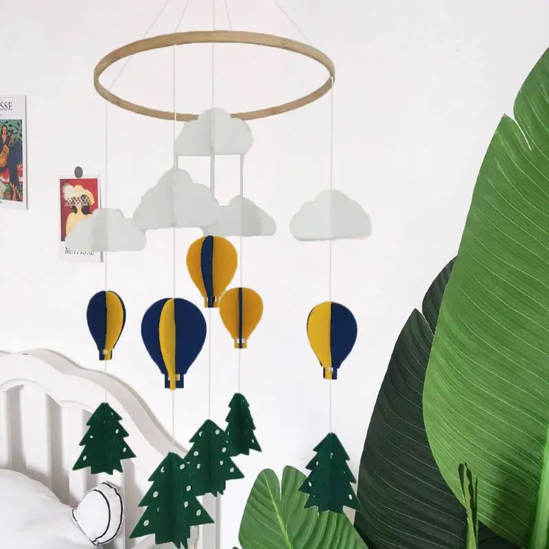 

Crib Mobile Rattle Toy Baby Felt Wind Chime Pendant Bed Bell Hanging Decoration