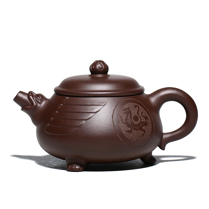 

Yixing pure handmade raw ore purple clay teapot master yuan Youjun Qiankun Longzun teapot tea brewing pot kungfu tea set