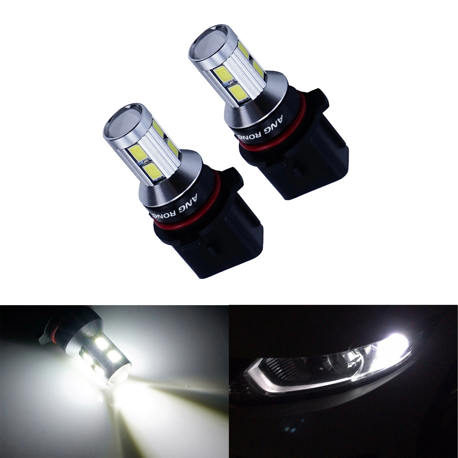 Светодиодные противотуманные фары ANGRONG 2x P13W SH23W PSX26W дневные ходовые боковые лампы