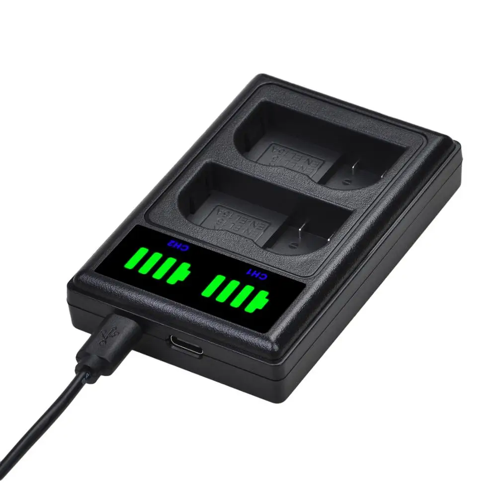 Аккумуляторная батарея 2000 мА · ч EN-EL15 EN EL15 EL15a + двойное зарядное светодиодный